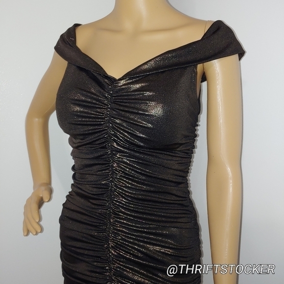 Bronze bodycon dress - Picture 2 of 6